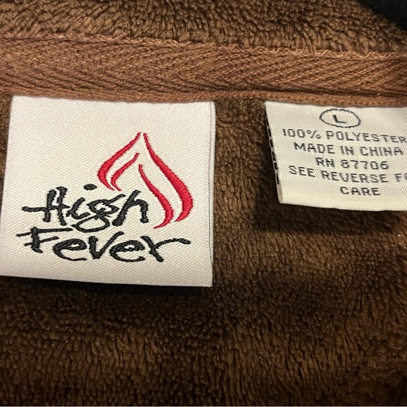 High Fever Brand Dark Brown Fleece Vest. Size L. Never Worn. - Picture 2 of 2